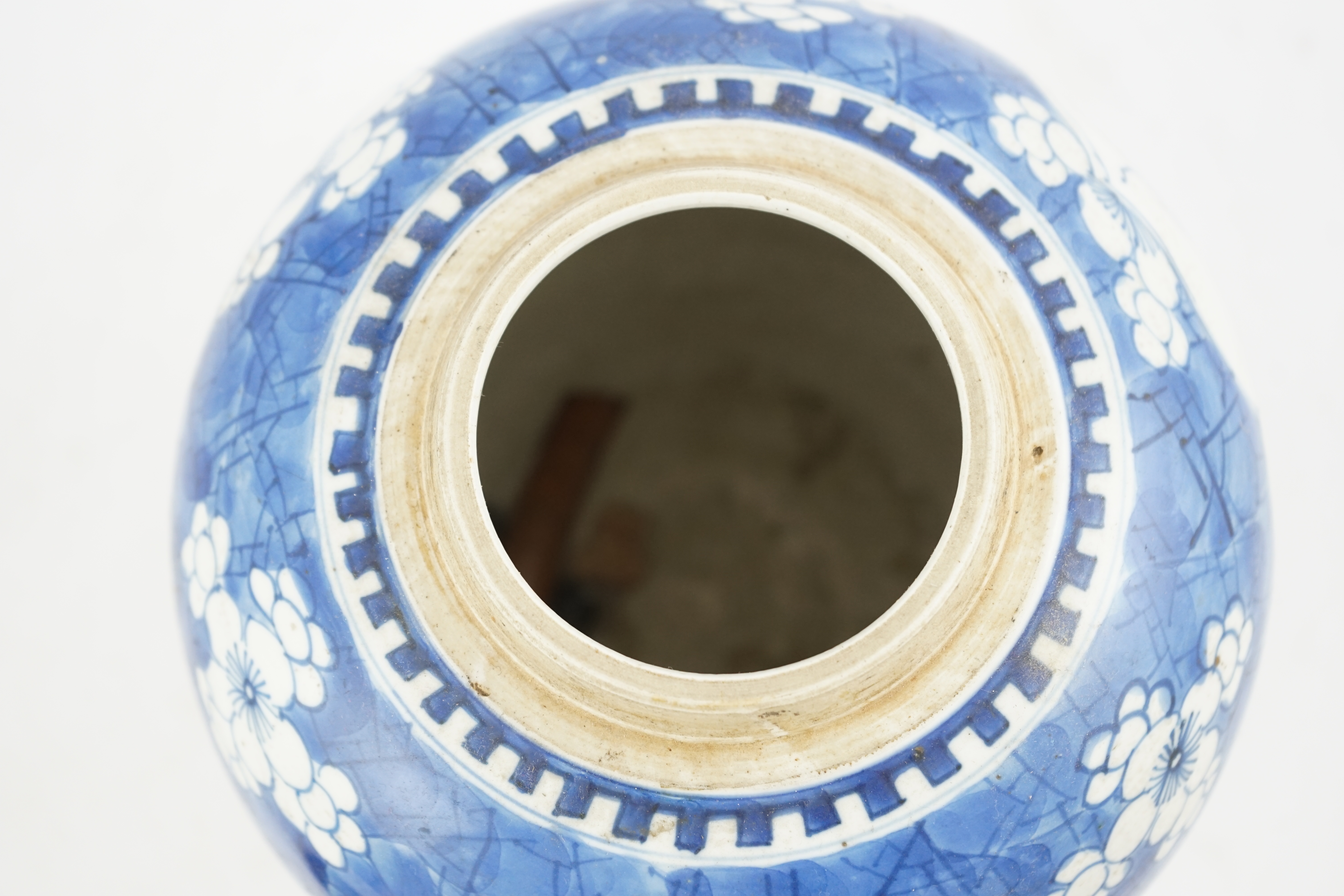 A Chinese blue and white ovoid jar, Kangxi period (1662-1722)